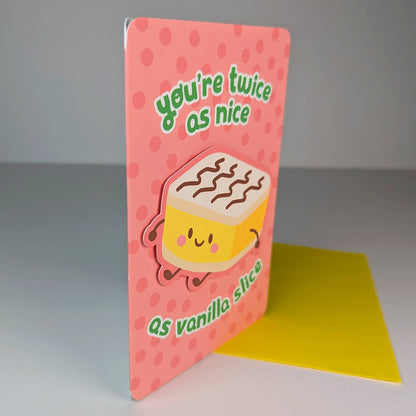 Vanilla Slice (2D Greeting Card)