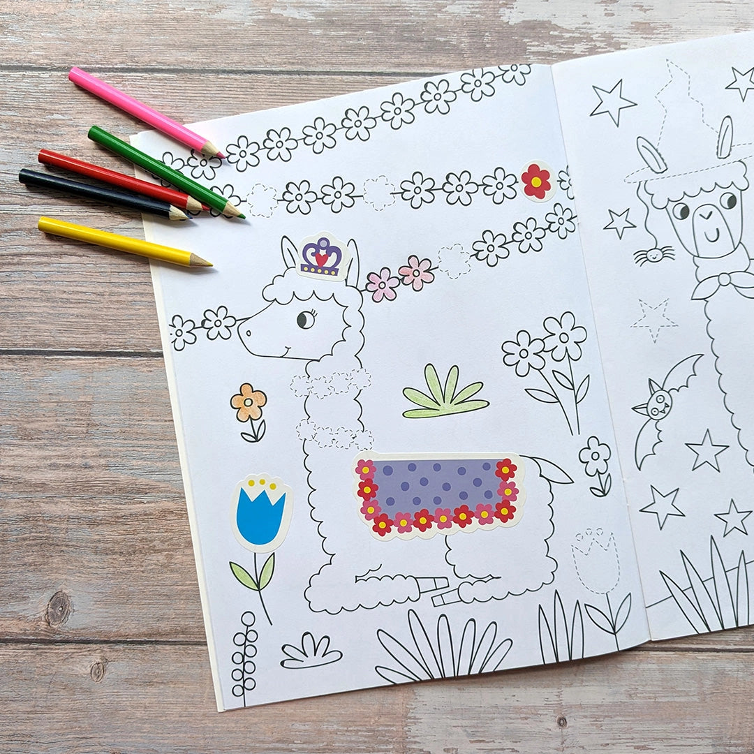 Dress Me Up Colouring & Activity Book – Llama